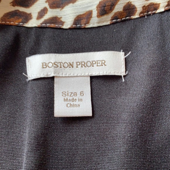 Boston Proper Ruffle Animal Print Top - Picture 7 of 7